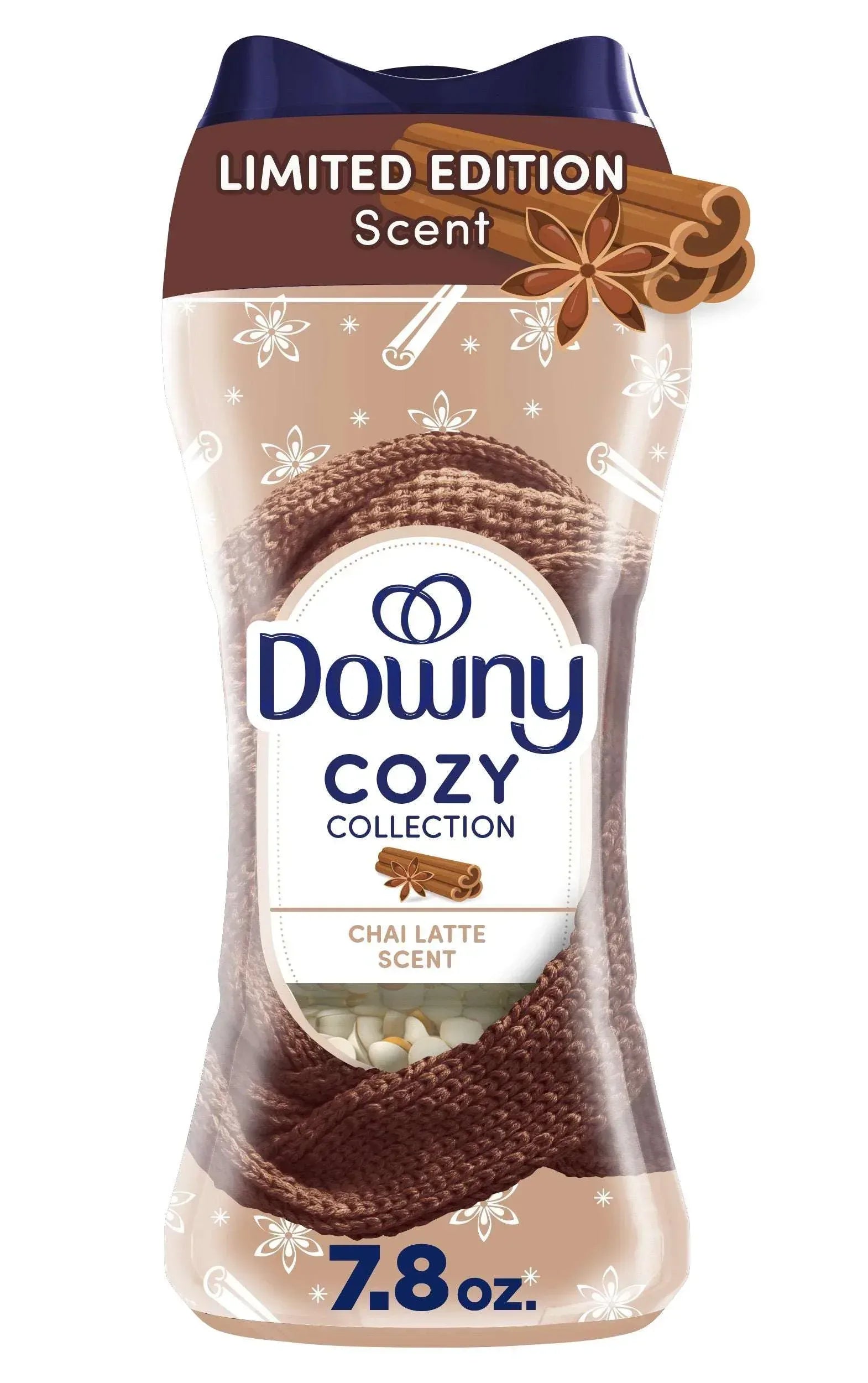 Downy Cozy Collection In-Wash Laundry Scent Booster Beads, Chai Latte Scent, 7.8 oz