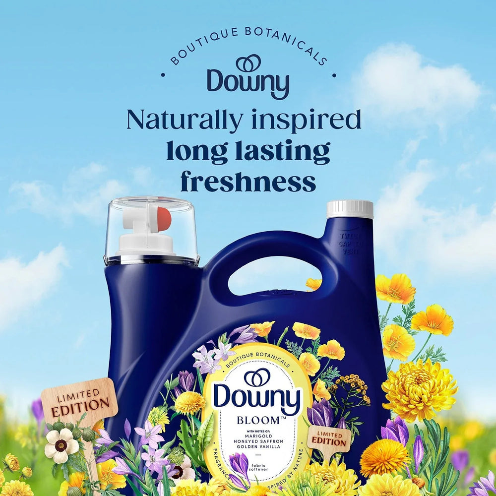 Downy Boutique Botanicals Limited Edition, Liquid Fabric Softener, Bloom, 164 loads, 111 fl. oz. - USA MEGA SHOP