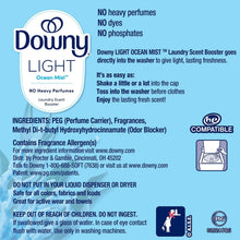 Laundry scent booster beads bottle back label with instructions and ingredients