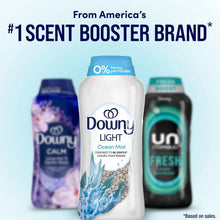 Downy Light Ocean Mist in-wash scent booster bottle with #1 scent booster banner