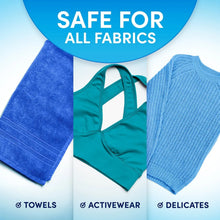 Fabric odor remover safe for all fabrics, towel, activewear, and delicates swatches