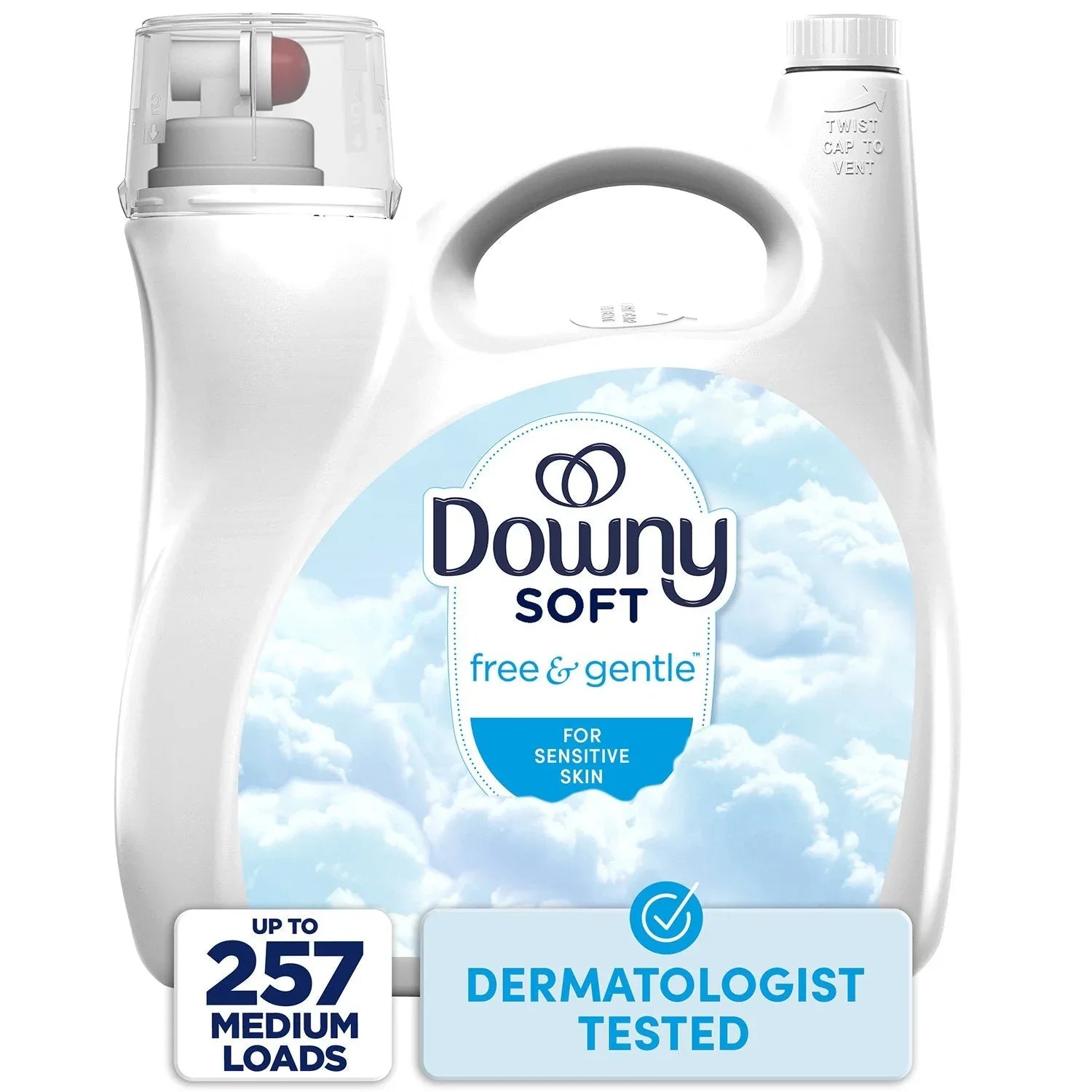 Downy Soft Free & Gentle Liquid Fabric Softener, 257 loads, 150 fl. oz. - USA MEGA SHOP
