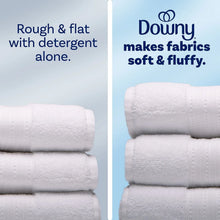 Downy Soft Free & Gentle comparison folded towels for soft and fluffy results