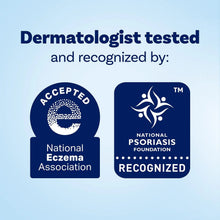 Downy liquid fabric softener; dermatologist-tested certification badges