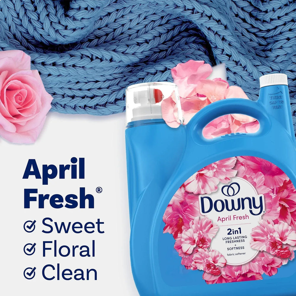 Downy Soft & Fresh Liquid Fabric Softener, April Fresh, 257 loads, 150 fl. oz. - USA MEGA SHOP