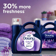 Downy Calm 2-in-1 soft liquid fabric softener bottle, lavender scent