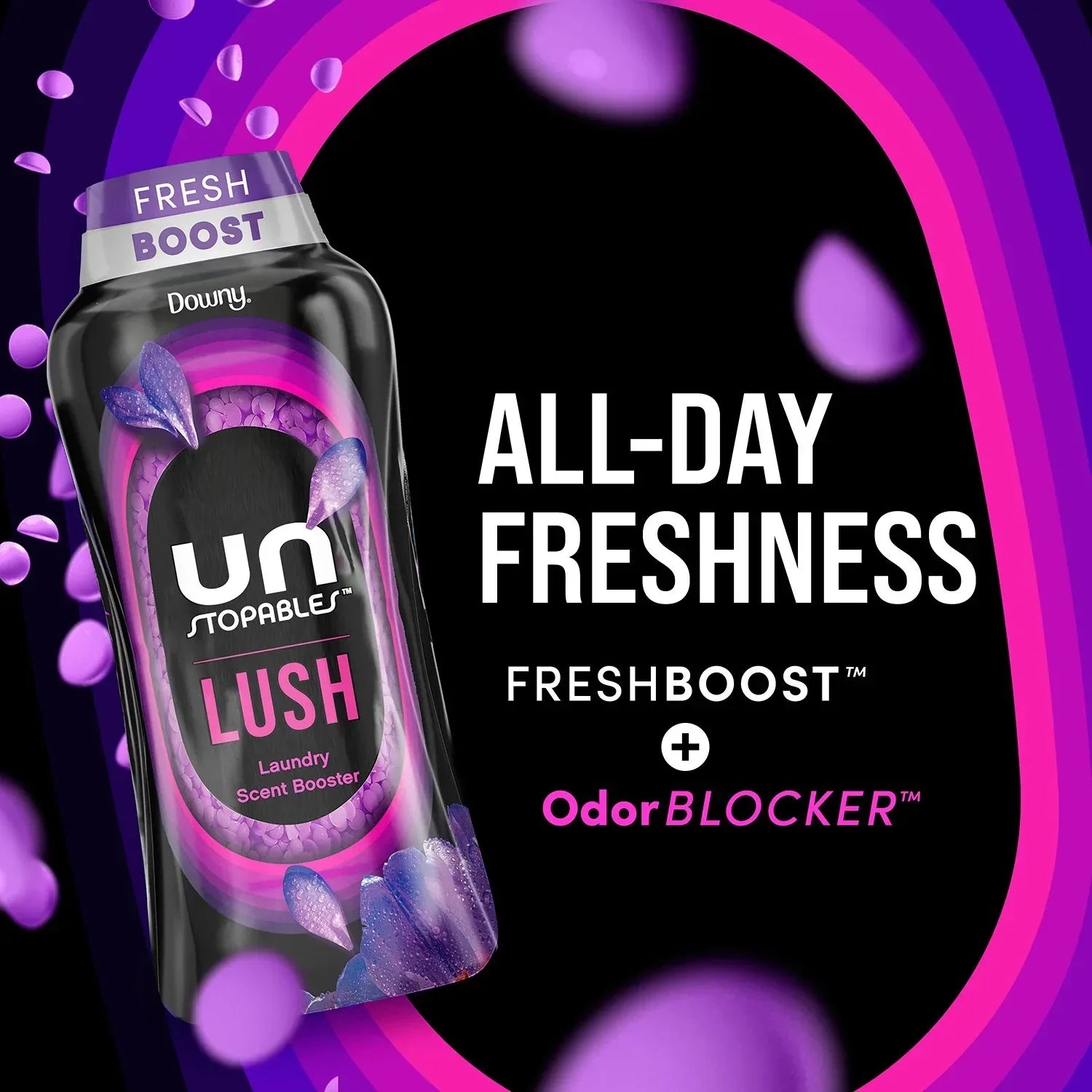 Downy Unstopables In-Wash Laundry Scent Booster Beads, Lush, 39.9 oz
