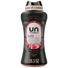 Laundry scent booster bottle, dark with N.O.02 rose label, 26.3 oz