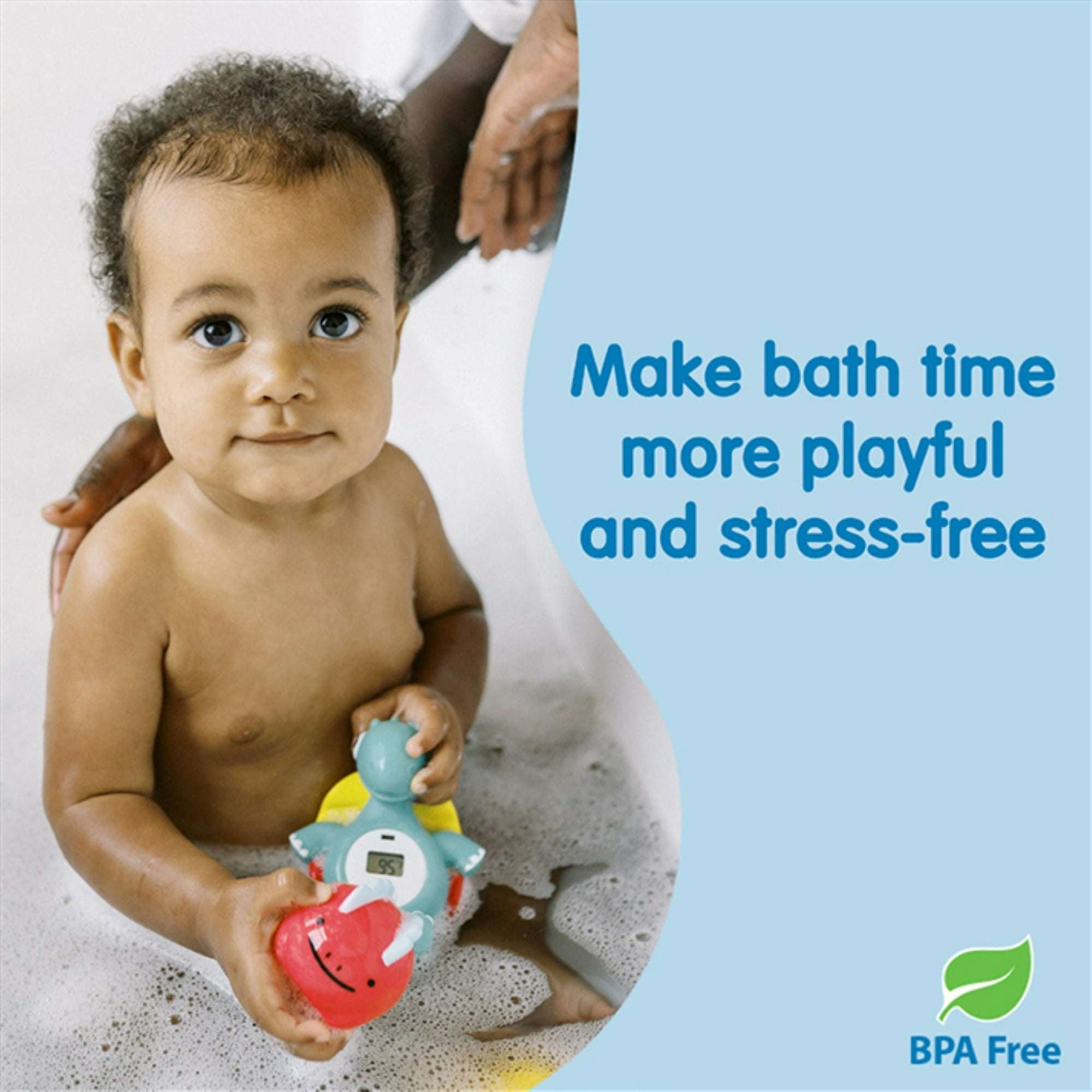 Dr. Brown's Clean Up Floating Baby Bath Thermometer, Green Dinosaur, BPA-Free, 0 months +, 1-Pack