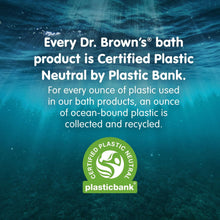 PlasticBank certified plastic badge for Dr. Brown's bath products