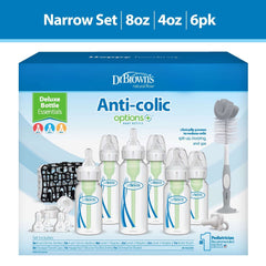 Dr. Brown's Natural Flow Anti-Colic Options+ Deluxe Bottle Essentials Gift Set, BPA Free, 0m+