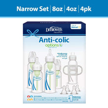 Anti-colic baby bottle gift set, 4 bottles with nipples, BPA-free