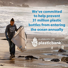 Plastic ocean cleanup promotional graphic with no baby bottle visible