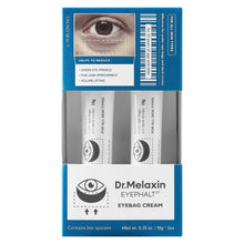 Eye bag cream 2-pack box with Dr. Melaxin Eyepahlt branding