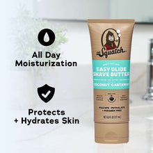 Shaving butter tube for men with moisturize and protect icons, Coconut Castaway