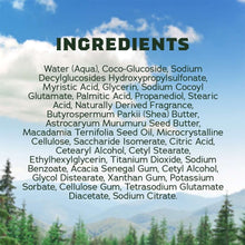 Shaving butter ingredient panel text with listed emollients and surfactants