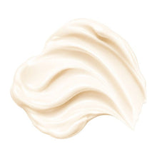 Creamy pale-yellow body butter texture swatch