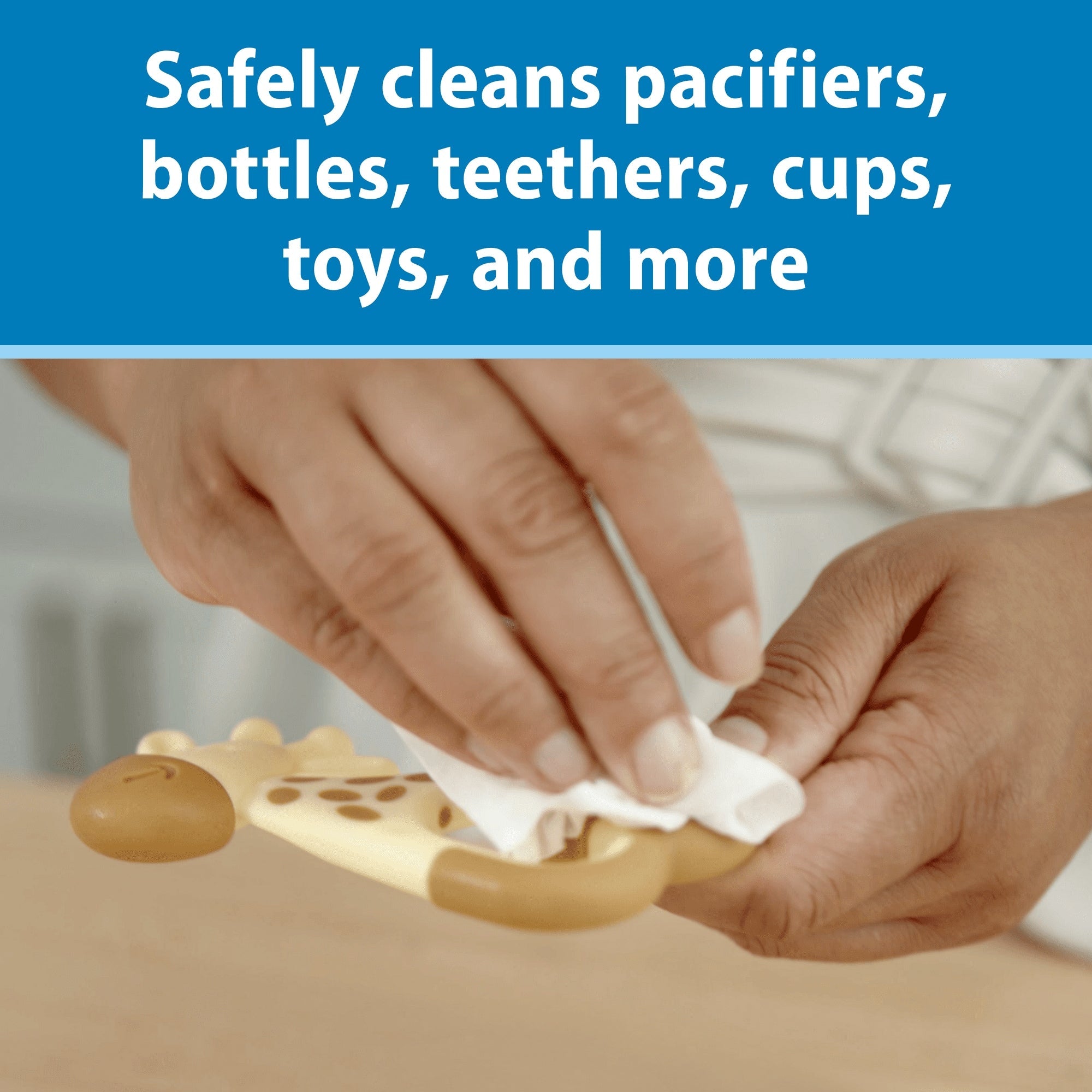 Dr. Brown's Bottle and Pacifier Healthy Wipes, Safely Clean Bottles, Baby Items, and Feeding Essentials, Hypoallergenic, 40 Count, 1-Pack