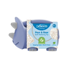 Blue elephant bath watering toy with retail box packaging