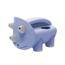 Blue elephant bath watering toy with handle and water outlet holes