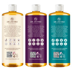 Dr. Jacobs Naturals Pure Castile Soap, Variety Pack, 32 oz, 3-count