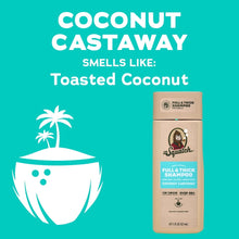 Dr. Squatch coconut castaway Full & Thick shampoo bottle