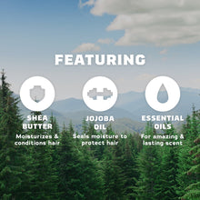 Moisturizing conditioner featuring shea butter, jojoba oil, and essential oils