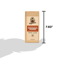 Men's body wash bottle, wood barrel bourbon label, height 7.83 in.