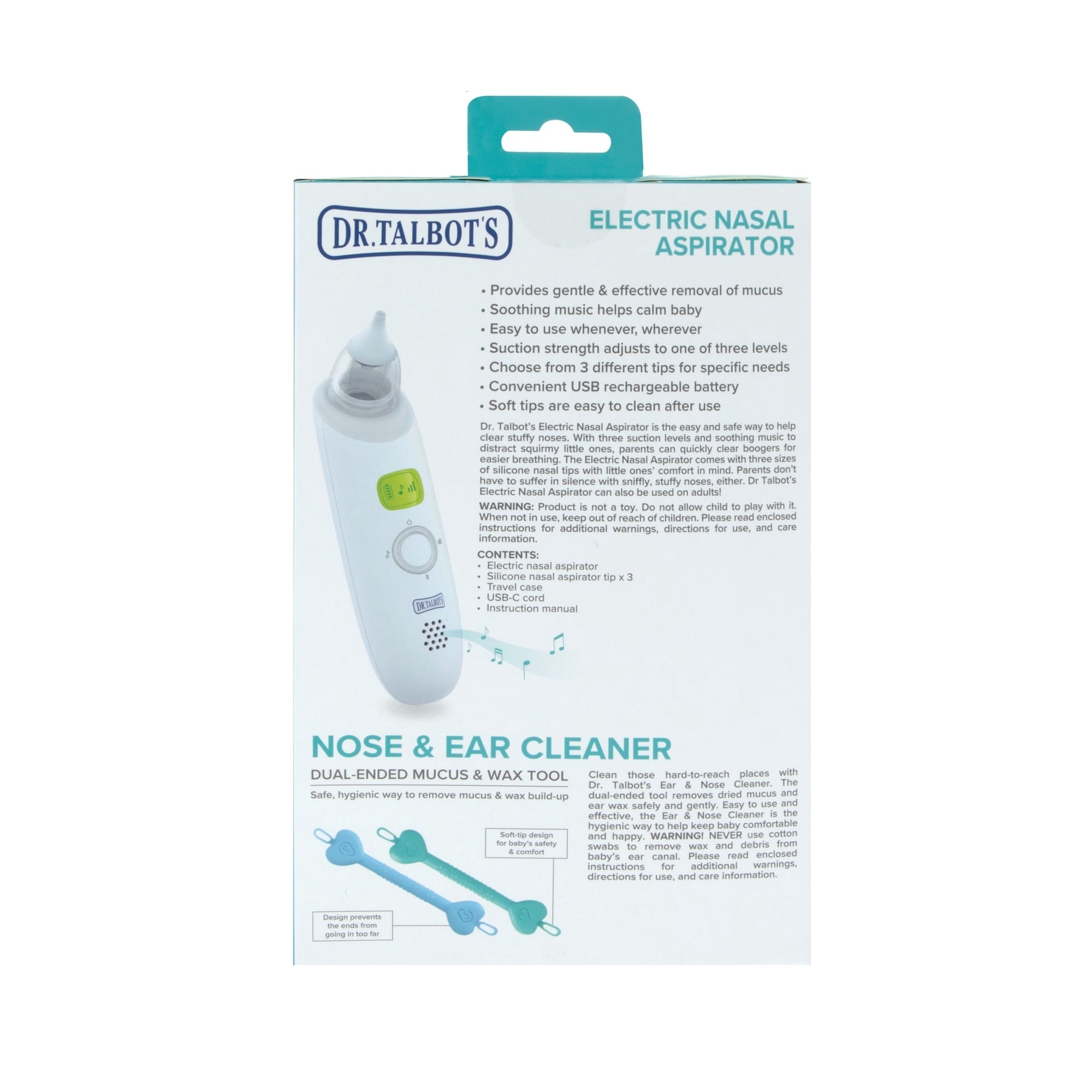 Dr. Talbot’s Electric Nasal Aspirator with Bonus Nose & Ear Cleaner