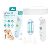 Electric nasal aspirator kit with bonus nose and ear cleaner, retail box
