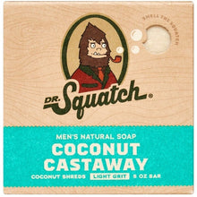 Dr. Squatch men's natural soap bar, coconut castaway scent, 5 oz bar
