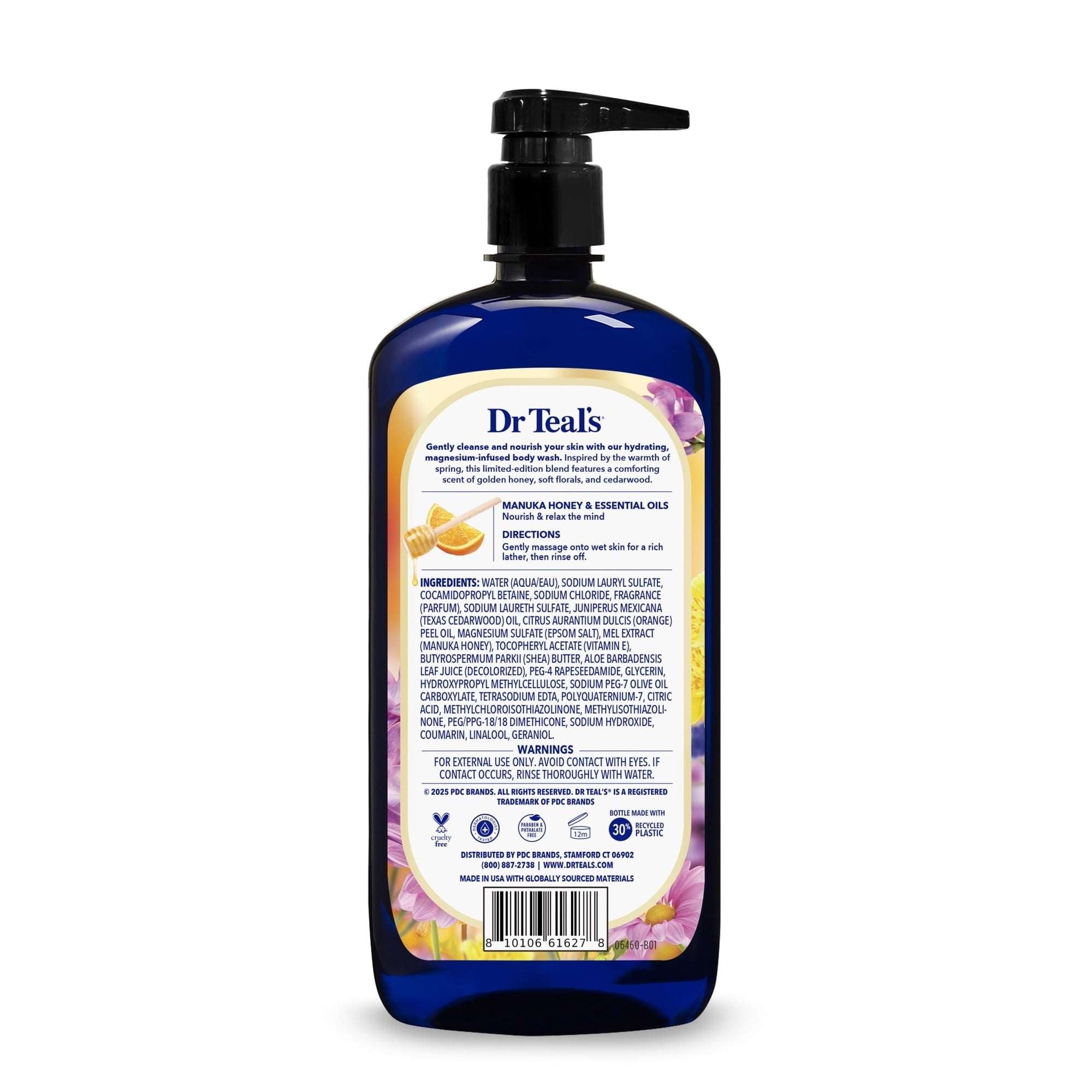 Dr Teal's Honey Blossom Body Wash with Manuka honey, 24 fl oz
