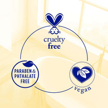Dr Teal's shea sugar scrub cruelty-free and vegan badge graphic