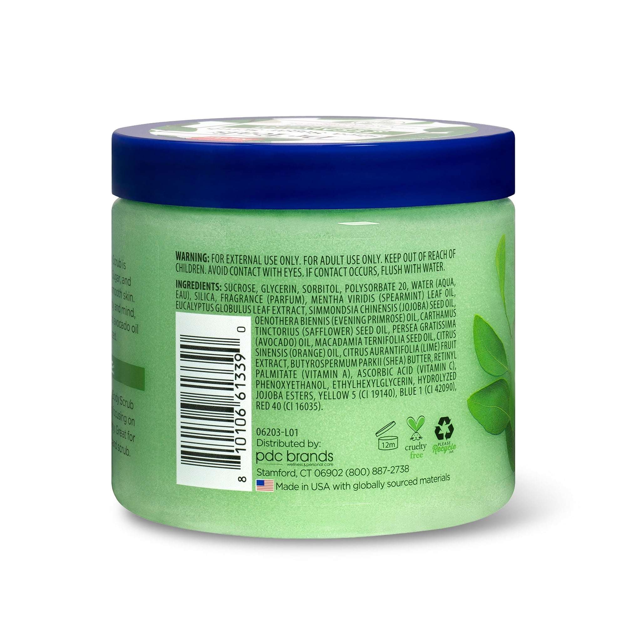 Dr Teal's Shea Sugar Body Scrub with Eucalyptus and Spearmint, 19 oz
