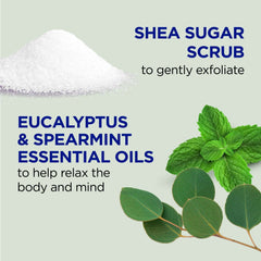 Dr Teal's Shea Sugar Body Scrub with Eucalyptus and Spearmint, 19 oz