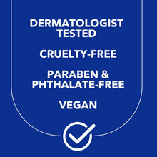 Dermatologist-tested, cruelty-free, vegan claim badge for Dr Teal's foaming bath