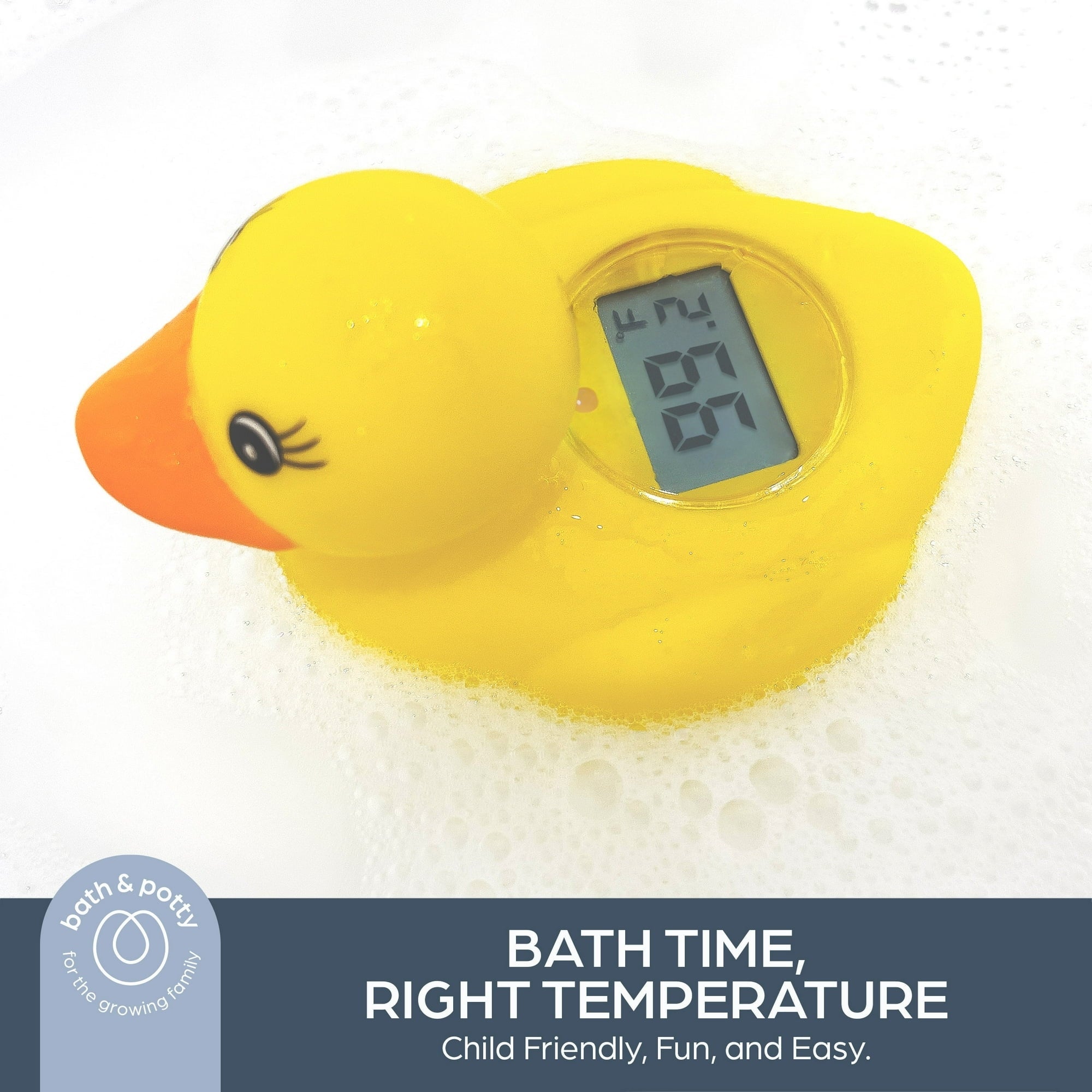 Dreambaby Duck Baby Bath Thermometer - Instant Read Digital Thermometer for Water and Room Temperature