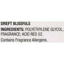 Dreft Blissfuls scent boosters ingredients label