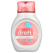 Dreft Stage 1 newborn laundry detergent bottle with pink cap