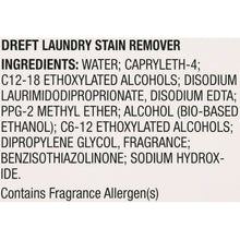 Dreft laundry stain remover ingredients label