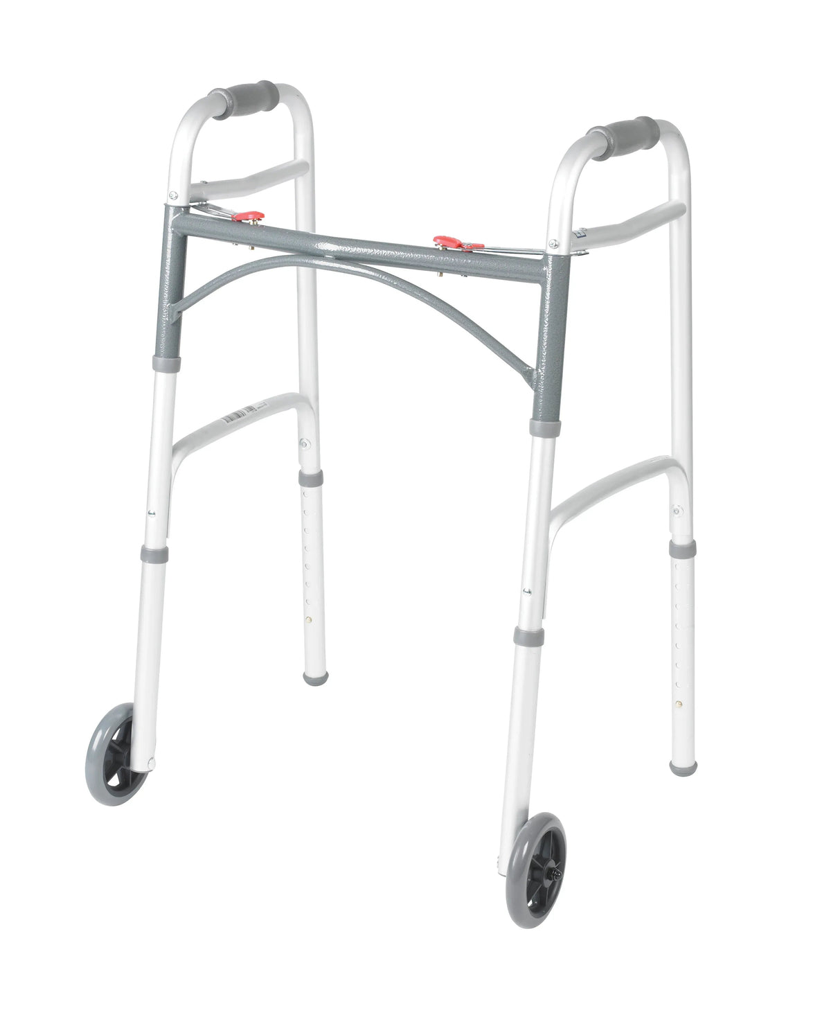 Drive Medical Deluxe Two Button Folding Walker with Wheels