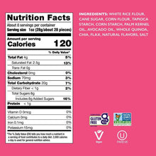 Nutrition Facts panel for frosted strawberry bites snack pouch