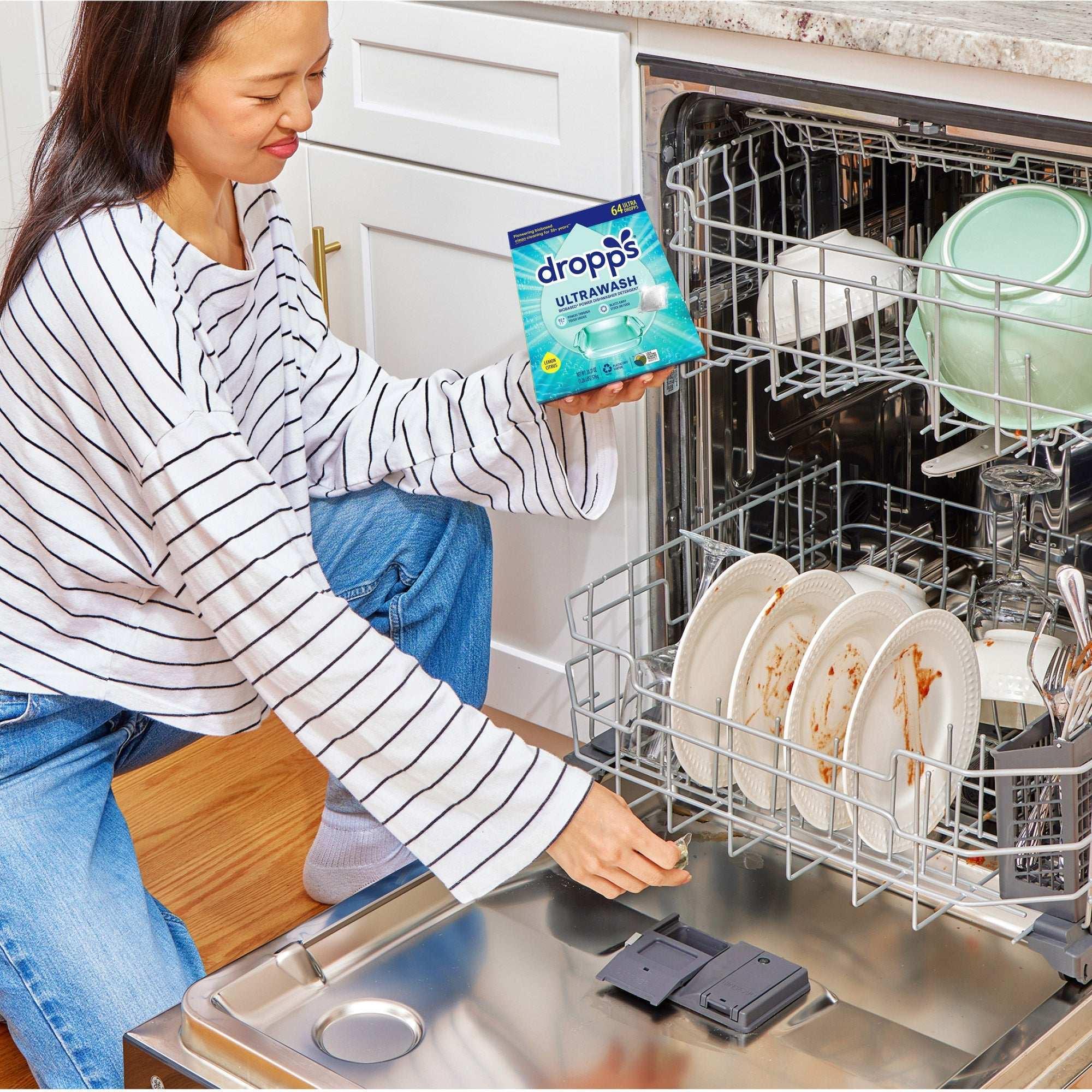 Dropps Ultrawash Biobased* Power Dishwasher Detergent Pacs, Lemon Citrus, 128-count - USA MEGA SHOP