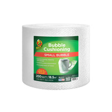 Duck Brand small bubble cushioning wrap roll, white 1/8 in bubbles