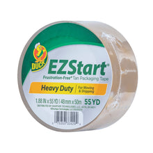 Tan EZ Start packaging tape roll, heavy-duty shipping and moving adhesive tape