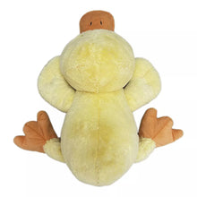 33-inch duck Easter plush, yellow back with tan hood-like top and orange feet
