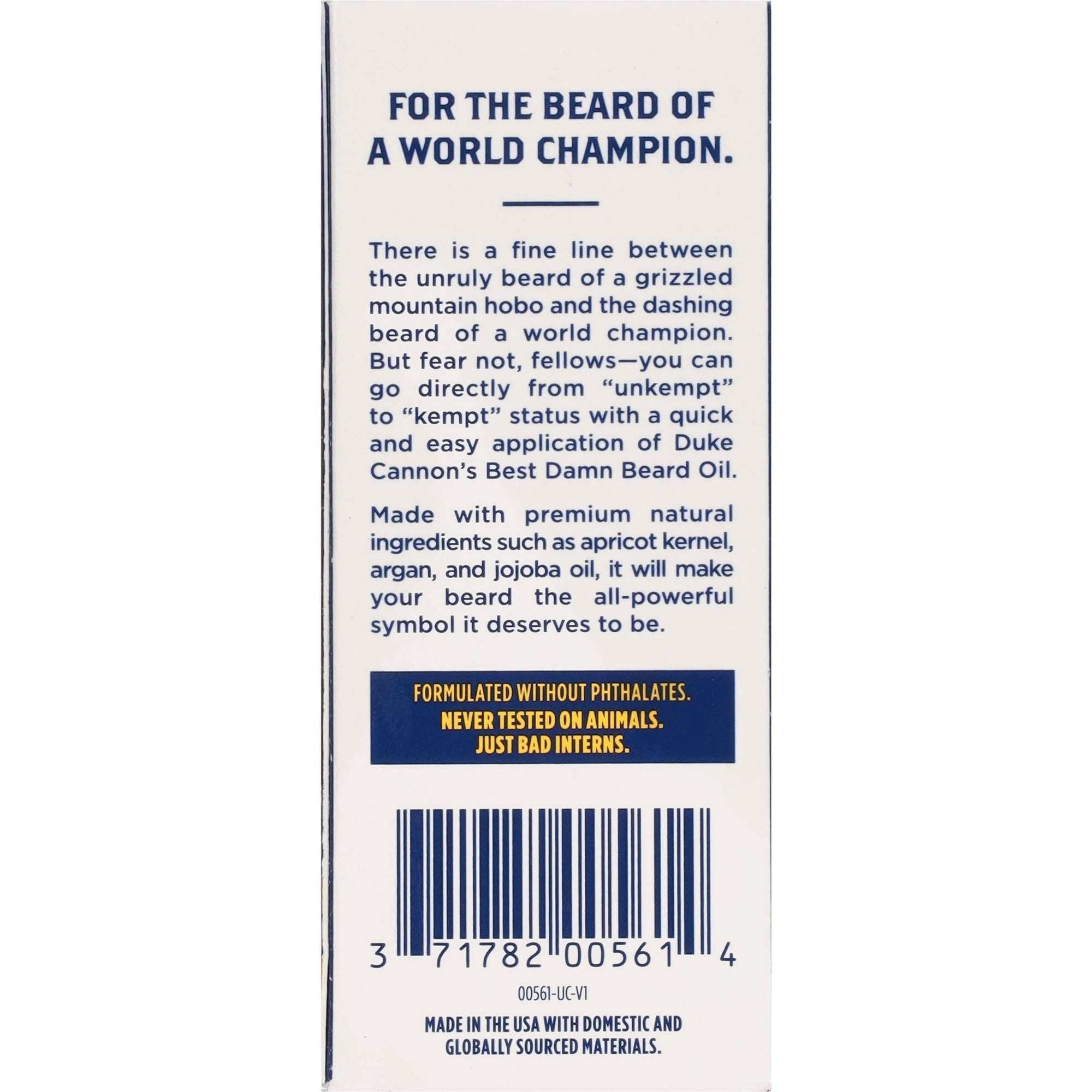 Duke Cannon Best Damn Beard Oil for Men, Redwood, 1 oz