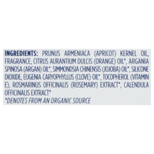 Beard oil ingredients label panel listing plant oils and fragrance