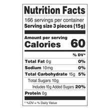 Nutrition Facts panel for Dum Dums lollipops, 60 calories per serving