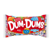 Dum Dums Original Mix candy bag with 500 pops, wrapper front label